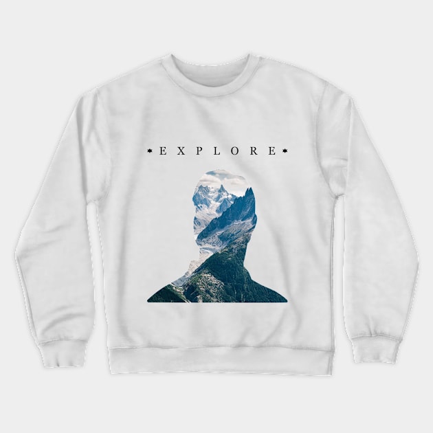 Explore the world Crewneck Sweatshirt by Nikheel